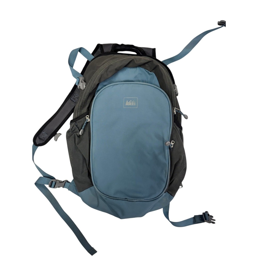 REI Daypack Hiking Backpack Blue Grey Camping Travel Outdoor Adventure Bag